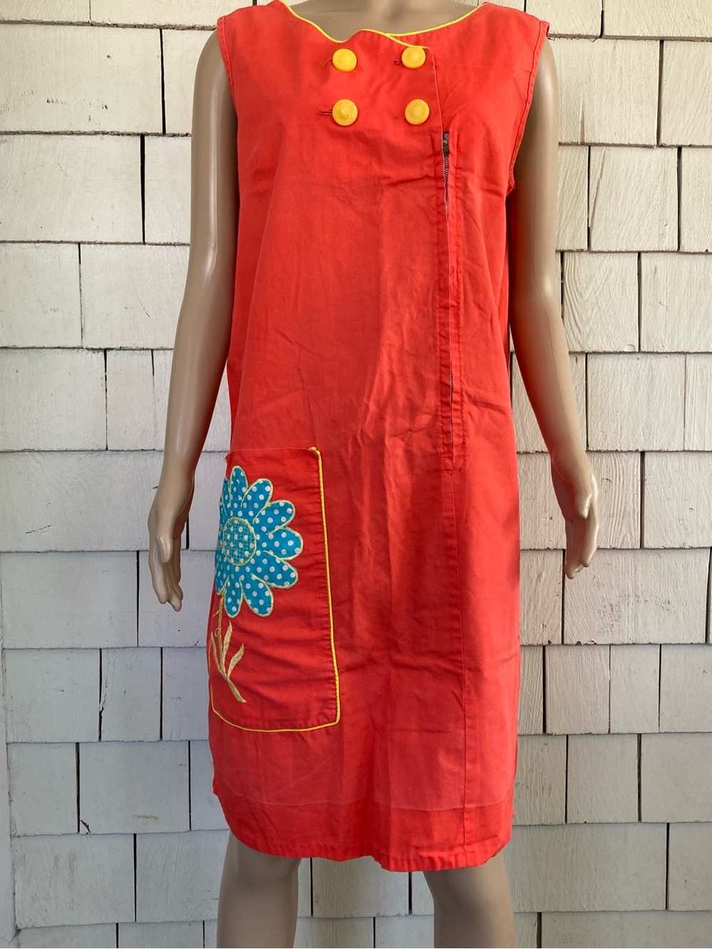 Vintage 1960s Mod Go Go Dress Size Large